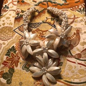 Mother of Pearl dramatic necklace